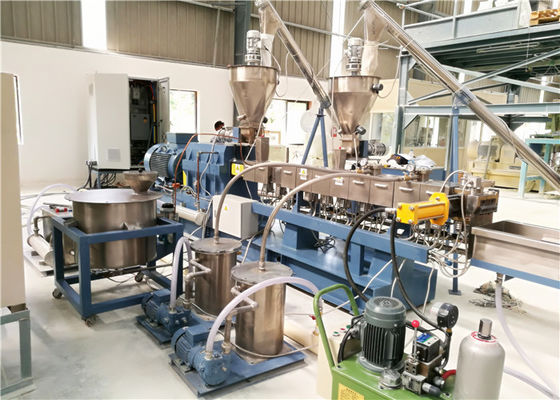 China Plastic Twin Screw Extruder Machine For Filler Masterbatch Making CE ISO Approval supplier