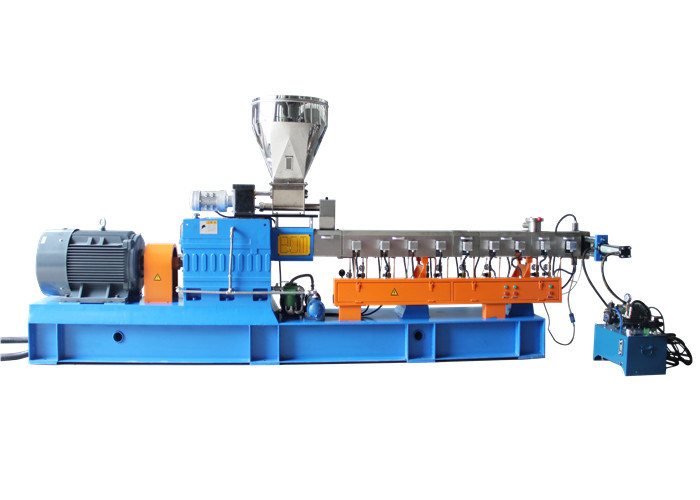 90kw two screw plastic extrusion line for pp pe pa ps pet compounding high speed